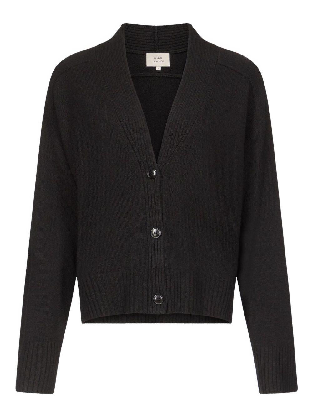 Cardigan Kaia con bottoni in nero LouLou de Saison - donna 