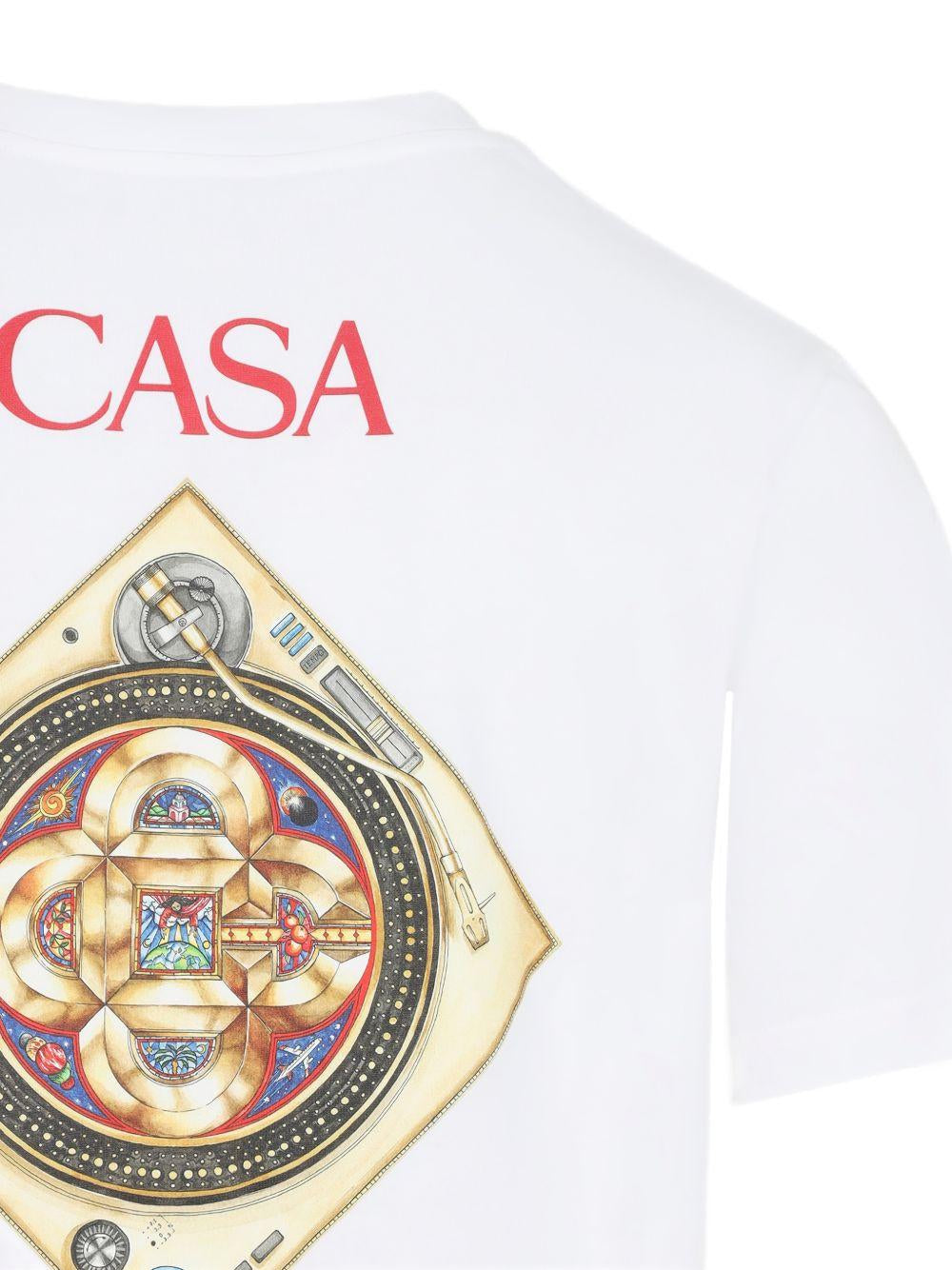 T-shirt con stampa in bianco Casablanca - uomo 