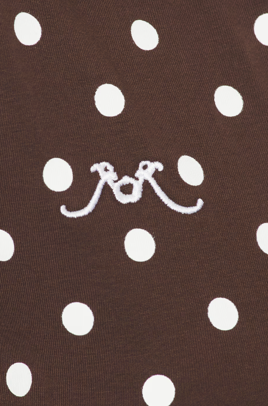 Abito midi polo a pois  in marrone Rowen Rose - donna 
