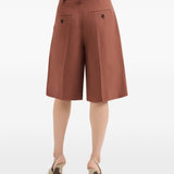 Shorts con chiusura nascosta in arancione Brunello cucinelli - donna 