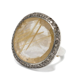Anello Roberta in argento sterling con diamanti e quarzo Rosamaria - donna 