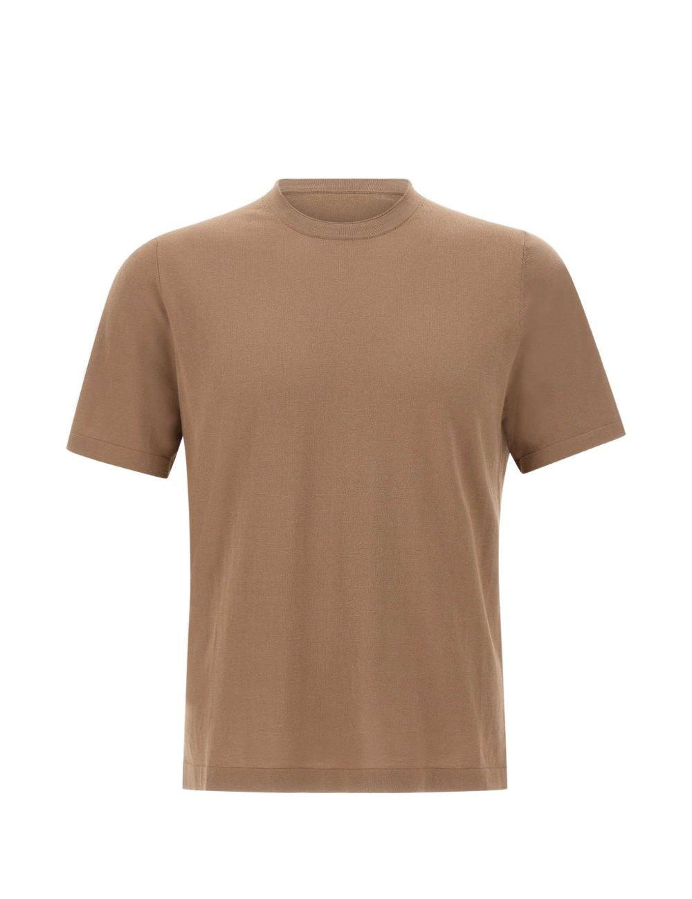 T-shirt girocollo in beige Kangra - uomo 