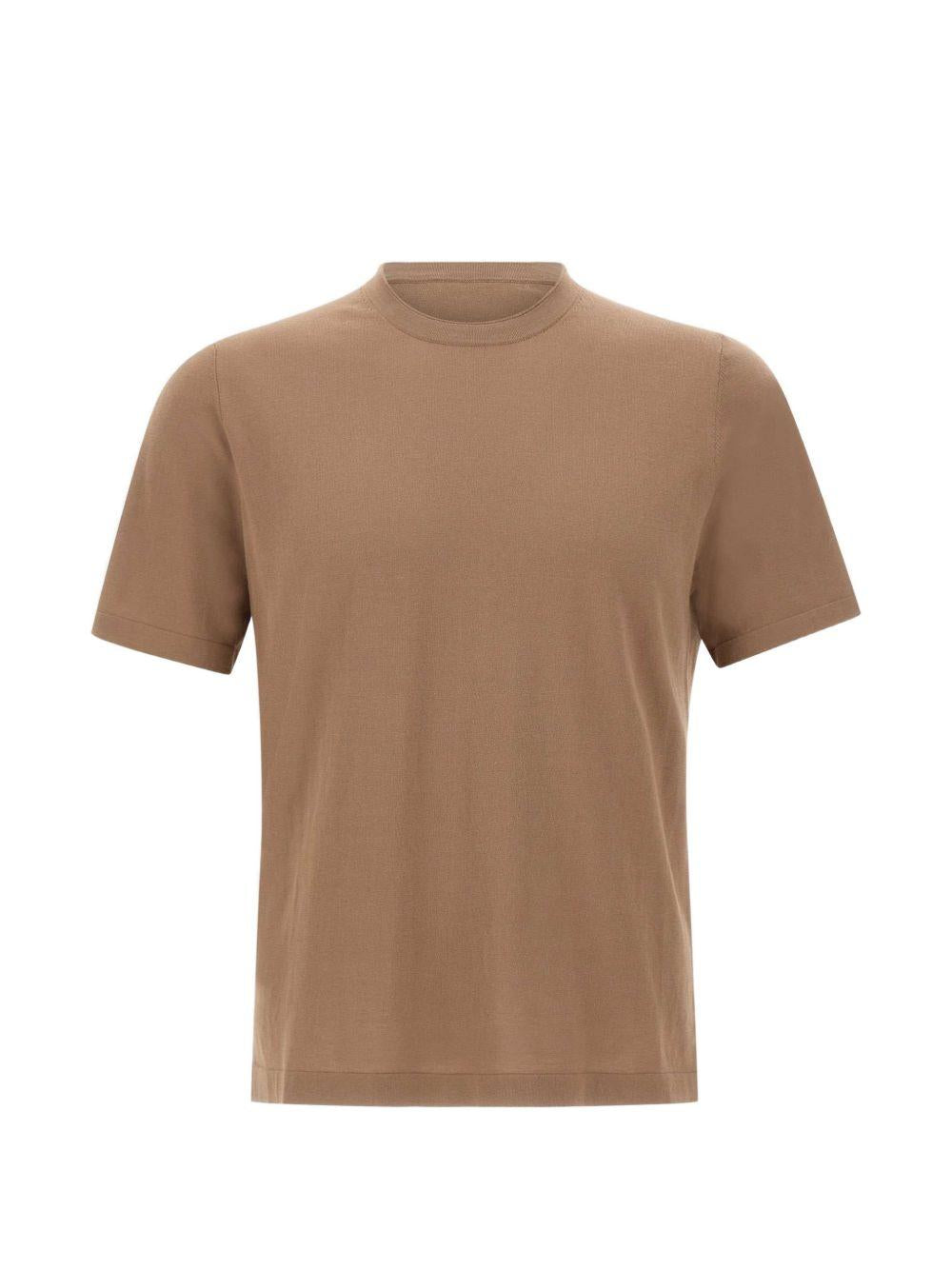 T-shirt girocollo in beige Kangra - uomo 