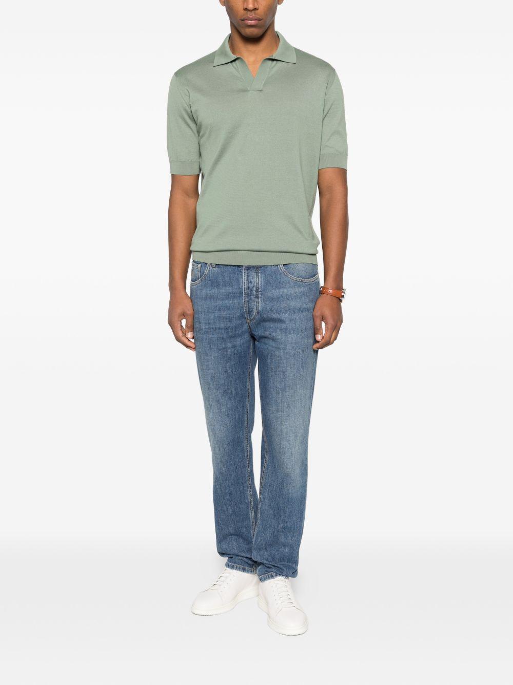 Polo con colletto in verde Lardini - uomo 