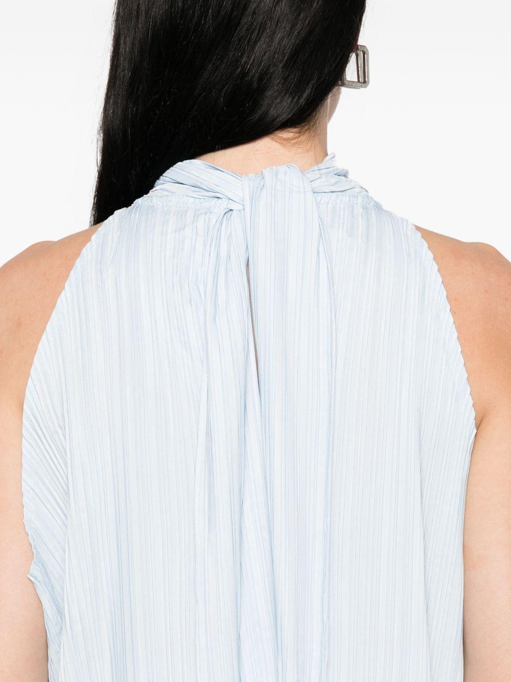 Abito midi a pieghe in azzurro GONGDID DESIGN - donna 