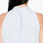 Abito midi a pieghe in azzurro GONGDID DESIGN - donna 