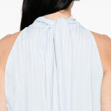 Abito midi a pieghe in azzurro GONGDID DESIGN - donna 