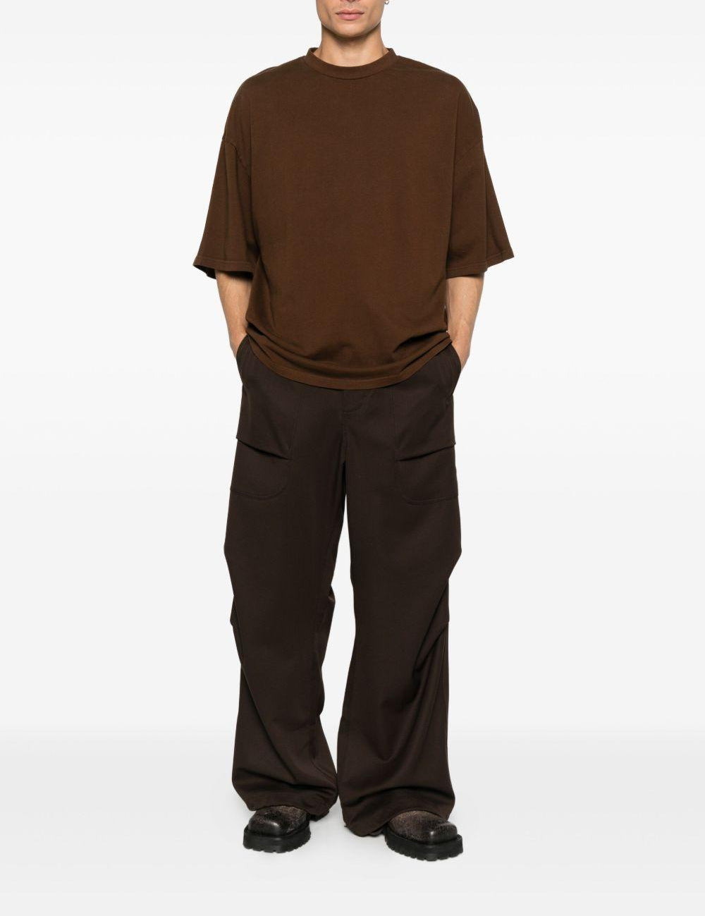 T-shirt a manica corta in marrone  Entire studios - unisex 