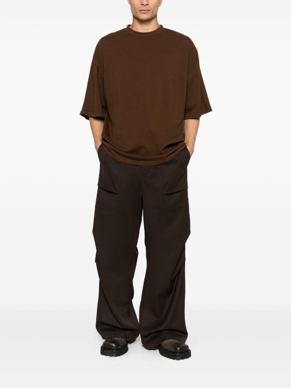 T-shirt a manica corta in marrone  Entire studios - unisex 