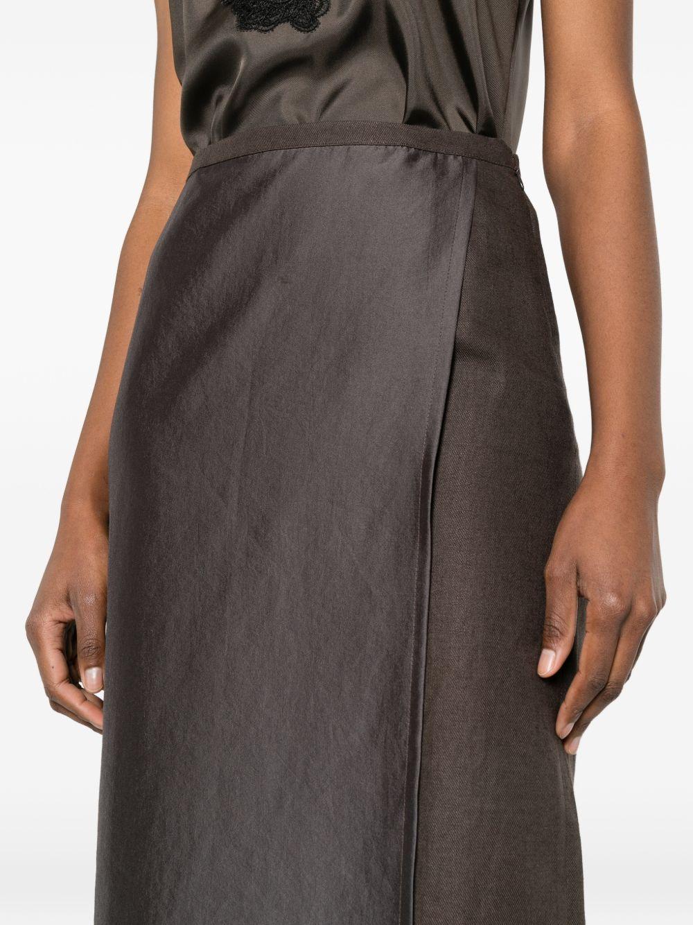 Gonna amora in organza in marrone R2w - donna 