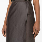 Gonna amora in organza in marrone R2w - donna 