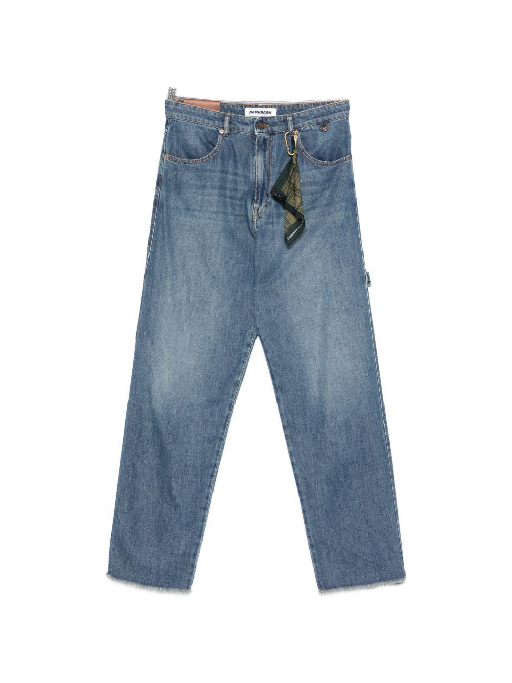 Jeans con orlo sfrangiato in blu Darkpark - uomo 