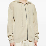 Felpa con zip in beige Rick owens - uomo 