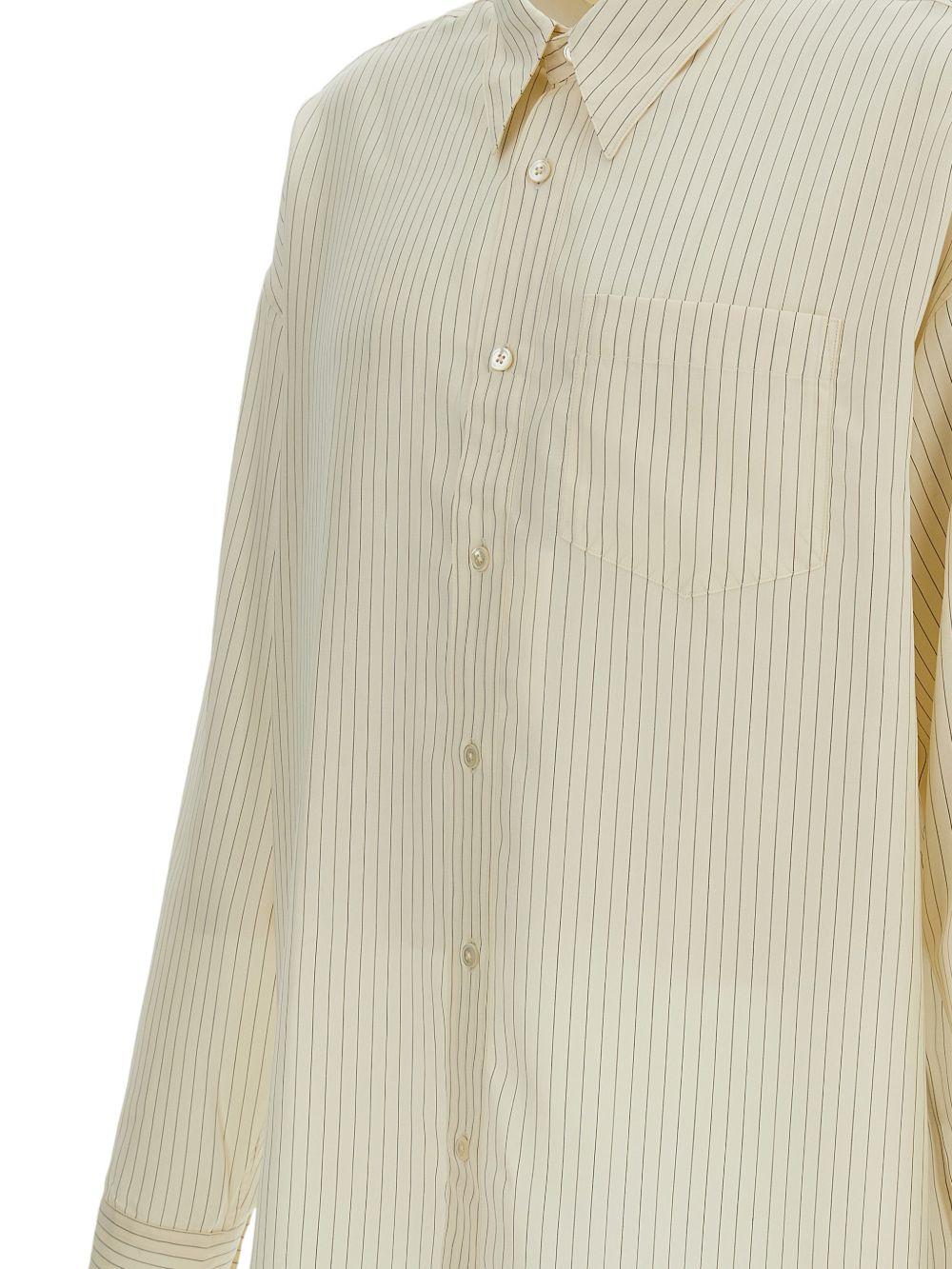Camicia oversize a righe in giallo 