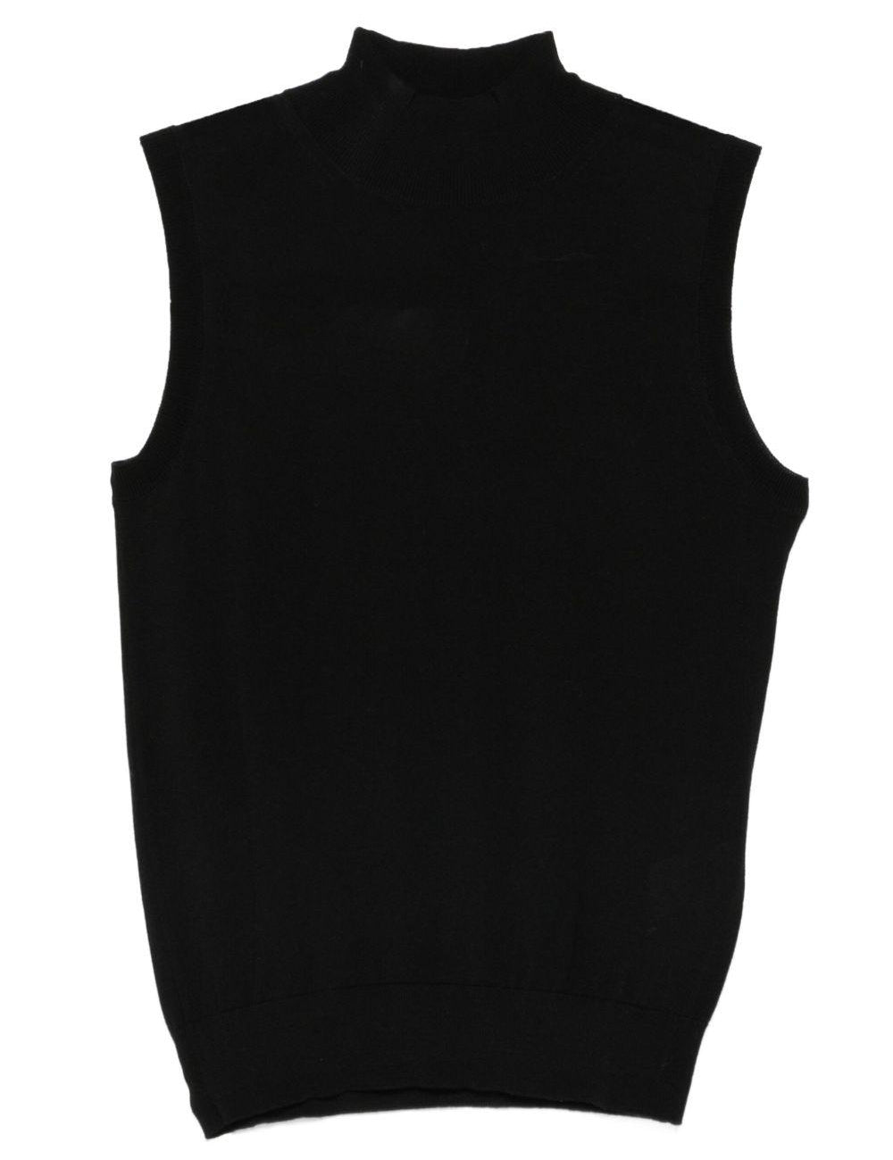 Top smanicato a collo alto in nero 's maxmara - donna 