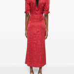 Abito midi con bottoni in rosso Alessandra Rich - donna 