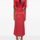 Abito midi con bottoni in rosso Alessandra Rich - donna 