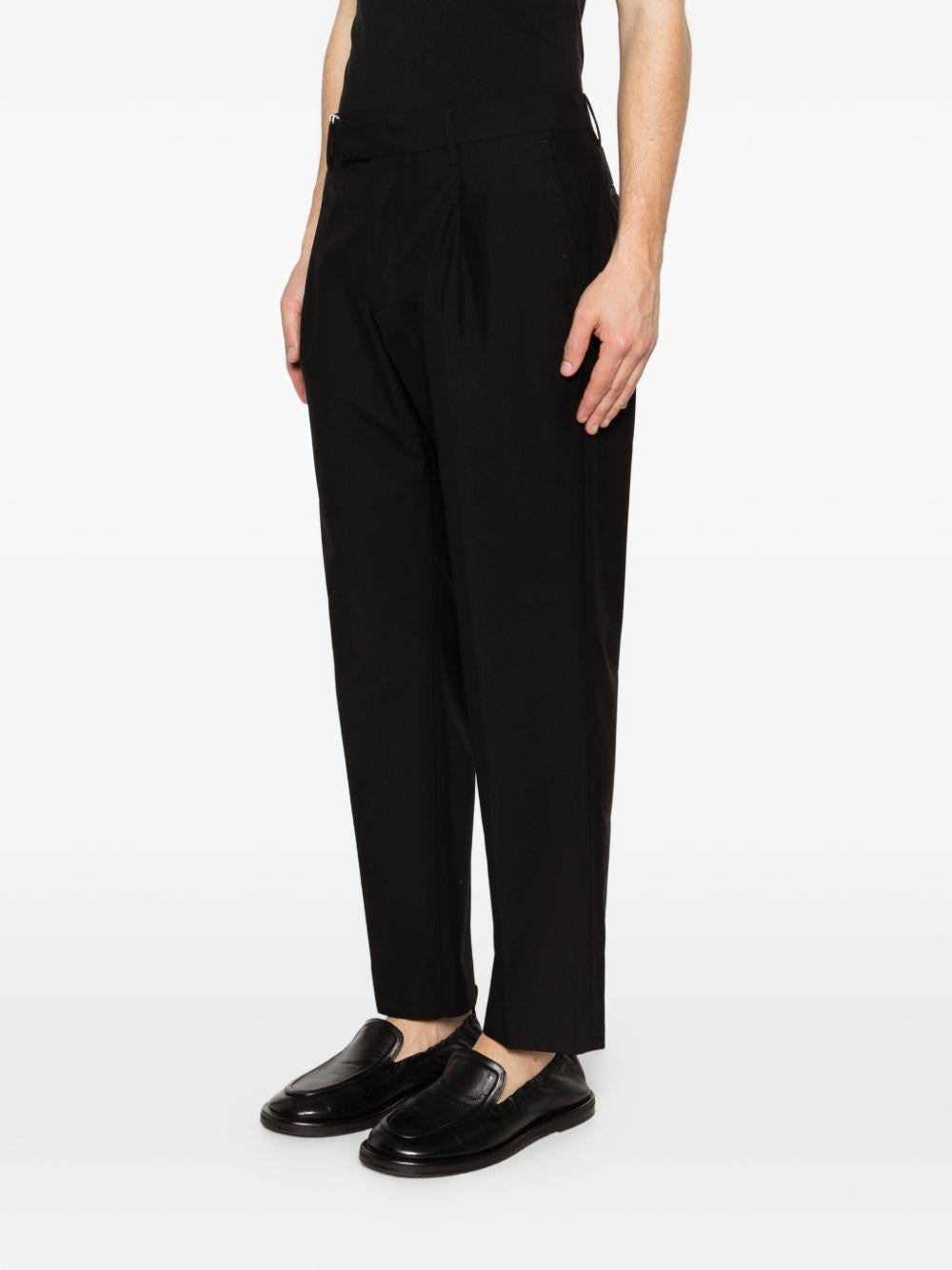 Pantaloni a pieghe albert in nero Grayed - uomo 