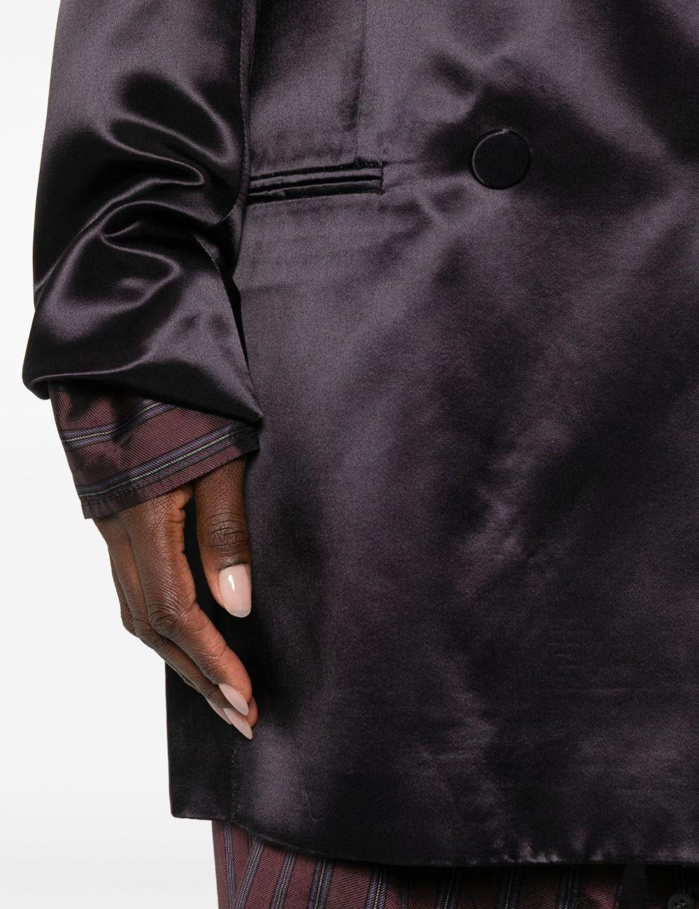 Blazer satinato blink in viola Dries van noten - donna 