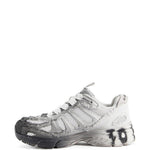 Sneakers Dragger con effetto vissuto in grigio e bianco 44 label group - uomo 