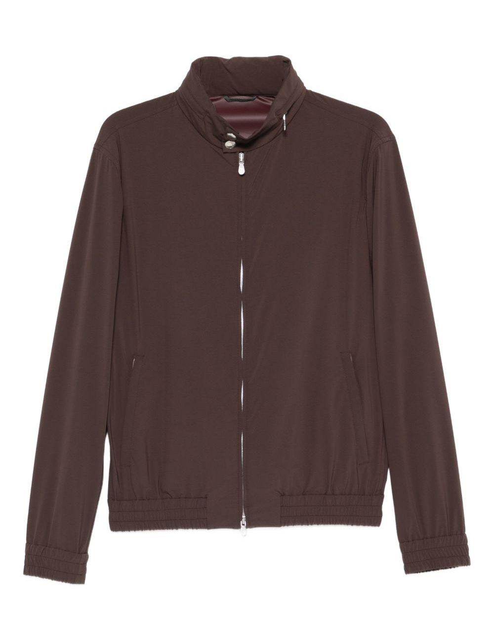 Giacca bomber con zip in marrone Brunello cucinelli - uomo 