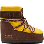 Stivali da neve con lacci e logo in giallo e marrone Moon boot x guest in residence - donna 