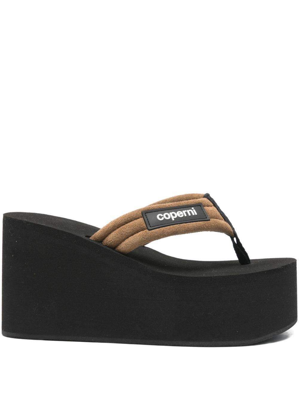 Sandali con applicazione in nero e marrone Coperni - donna 
