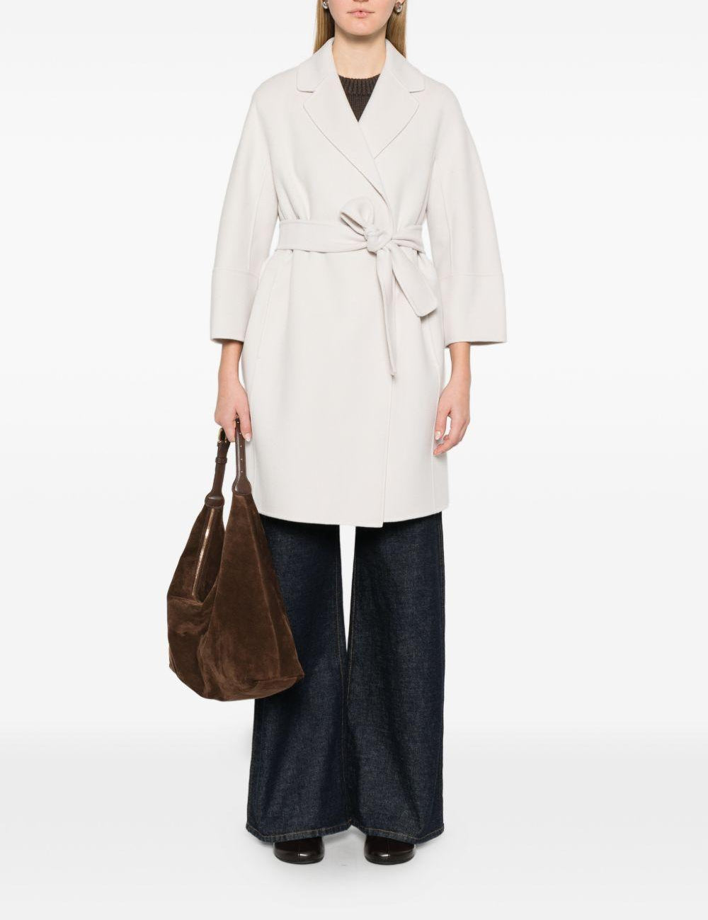 Cappotto con cintura in bianco 'S Max Mara - donna 