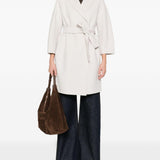 Cappotto con cintura in bianco 'S Max Mara - donna 