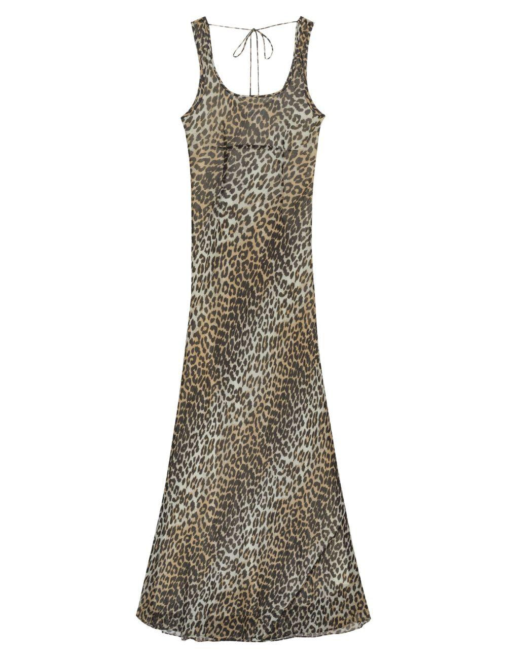 Abito con stampa animalier Ganni - donna 