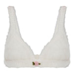Top con ricamo in mohair  in bianco Alessandra rich - donna 