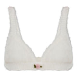Top con ricamo in mohair  in bianco Alessandra rich - donna 