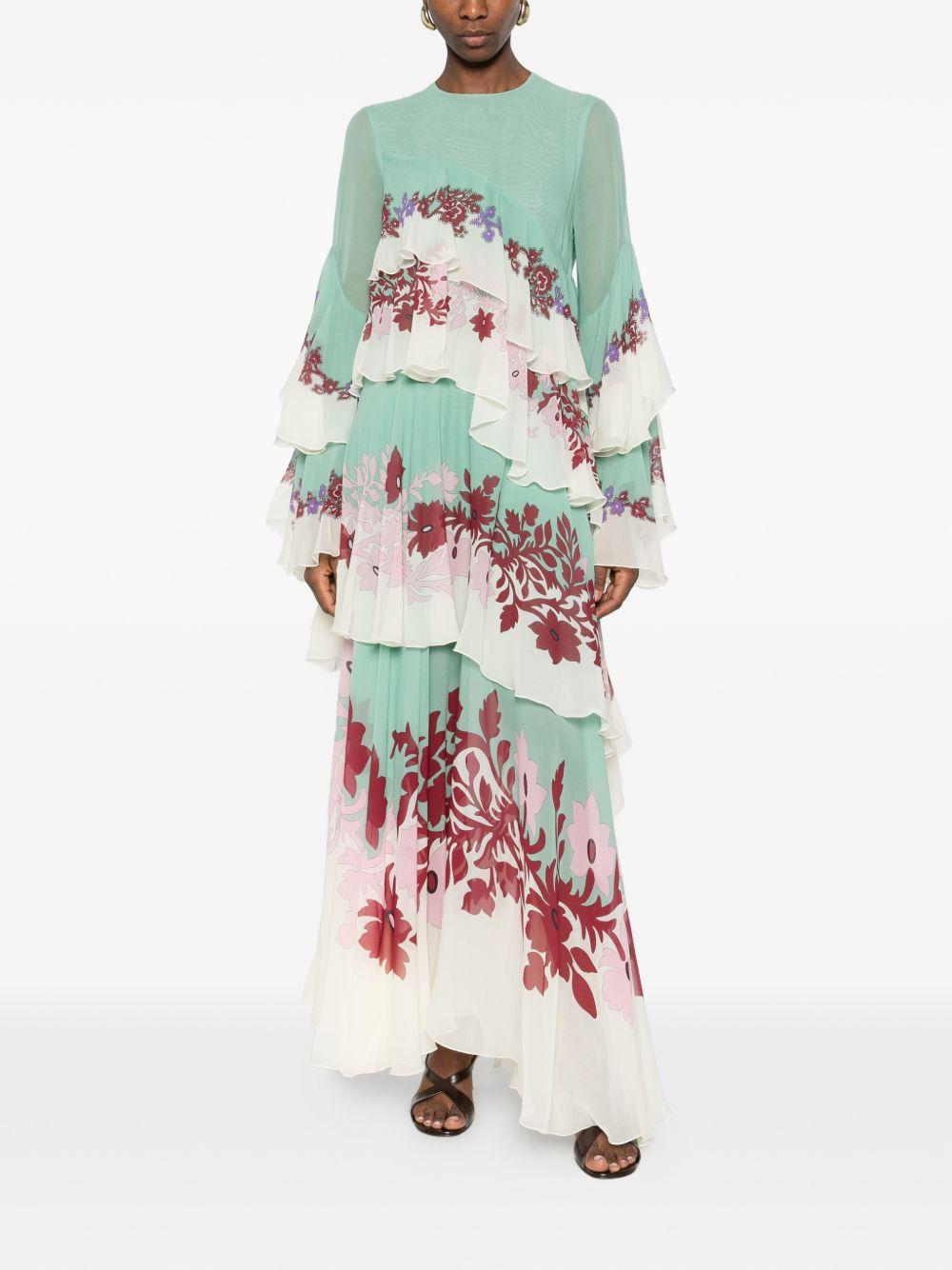 Abito a fiori con ruches multicolor La Double J - donna 