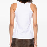 Canotta in cotone in bianco Loulou de saison - donna 
