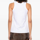 Canotta in cotone in bianco Loulou de saison - donna 