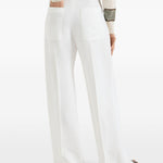 Pantaloni a gamba ampia in bianco Brunello cucinelli - donna 