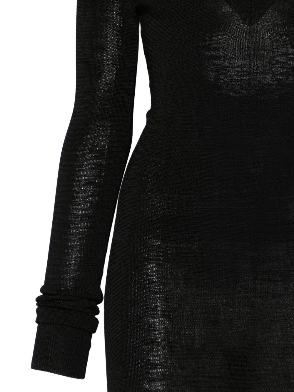 ABITO LUNGO SCOLLO A V in nero Entire Studios - donna 