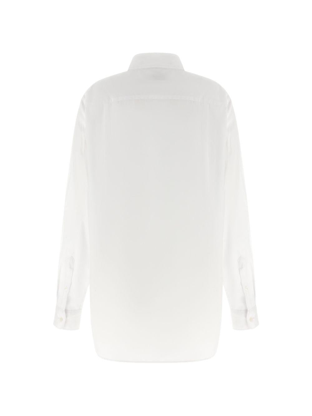 Camicia di cotone a maniche lunghe cheers in bianco Dries van noten - donna 