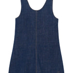 Abito corto in denim blu 