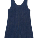 Abito corto in denim blu 