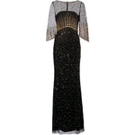 Abito lungo Kiya con decorazioni in lilla Jenny packham - donna 