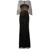 Abito lungo Kiya con decorazioni in lilla Jenny packham - donna 