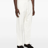 Pantaloni plissé in bianco Brunello cucinelli - uomo 