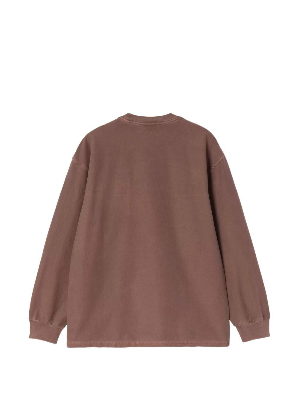 T-shirt con tasca con logo in marrone Carhartt wip - uomo 