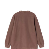 T-shirt con tasca con logo in marrone Carhartt wip - uomo 