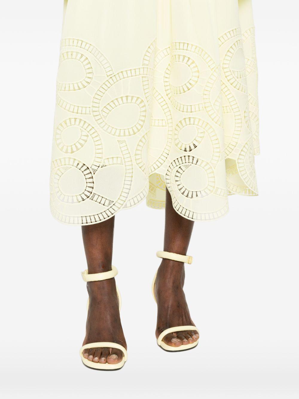 Abito midi con scollo all-americana in giallo Elie saab - donna 
