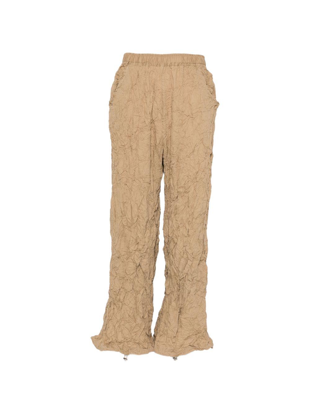 Pantaloni plissettati in beige gongdid design - donna 