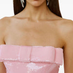 ABITO LUNGO SISU CON PAILLETTES IN ROSA THE NEW ARRIVALS ILKYAZ OZEL - DONNA 