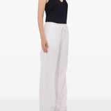 Pantaloni Sero LDS con coulisse in bianco Loulou de saison - donna 