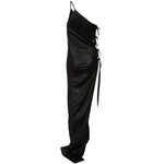 Abito lungo monospalla in nero Rick owens drkshdw - donna 